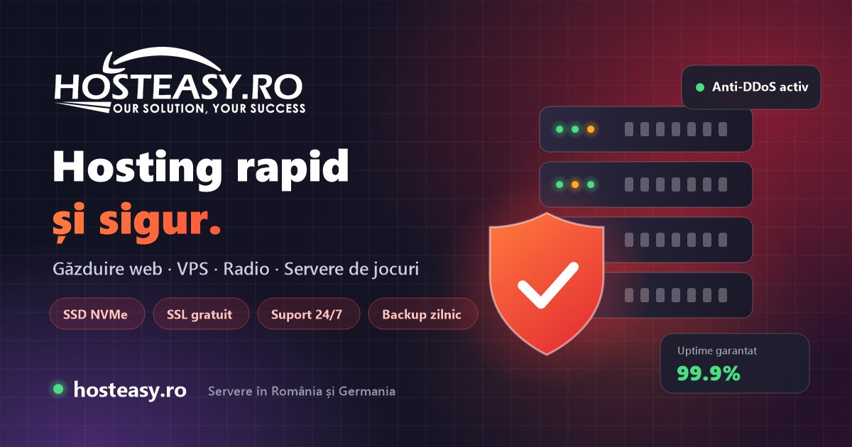 Servere radio cu protecție Anti-DDoS: de ce recomandăm HostEasy.ro pentru postul tău online